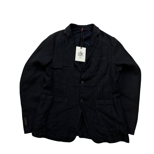 CP Company Navy Lightweight Linen Blazer - XL