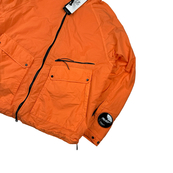 CP Company x Palace Neon Orange Nylon La Mille Goggle Jacket - Medium