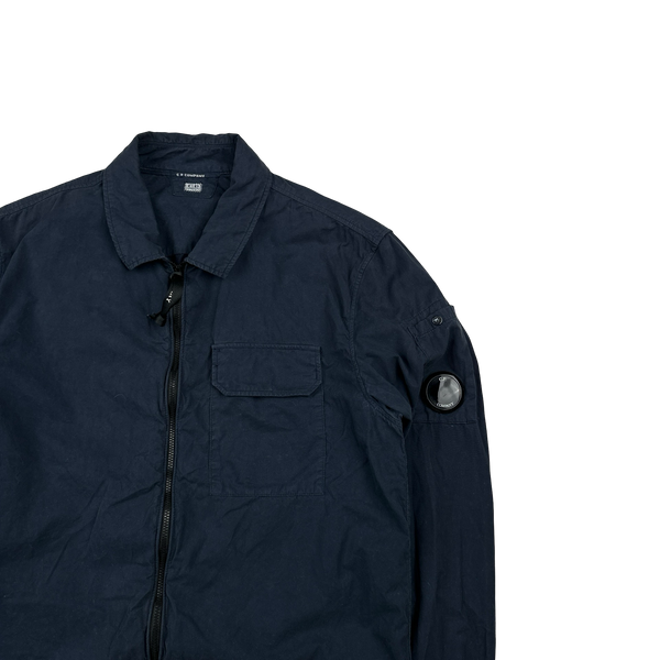 CP Company Navy Lens View Button Up Overshirt - Medium