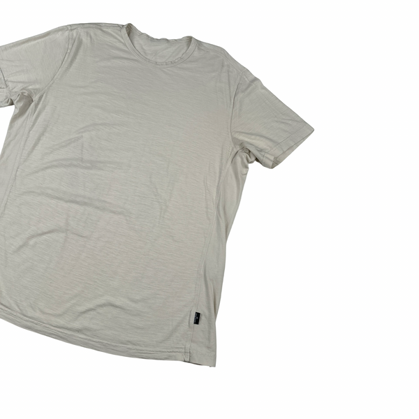 Stone Island Lightweight Cream Short Sleeve T Shirt - Large