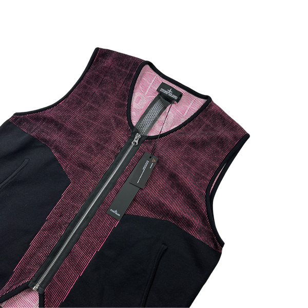 Stone Island Shadow Project Pink Ribbed Cotton Vest - Medium
