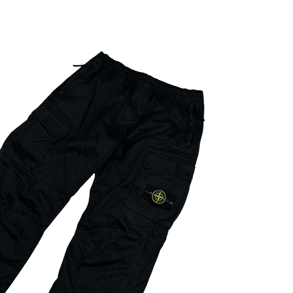 Stone Island 2021 Black RE T Cargo Trousers - 36"