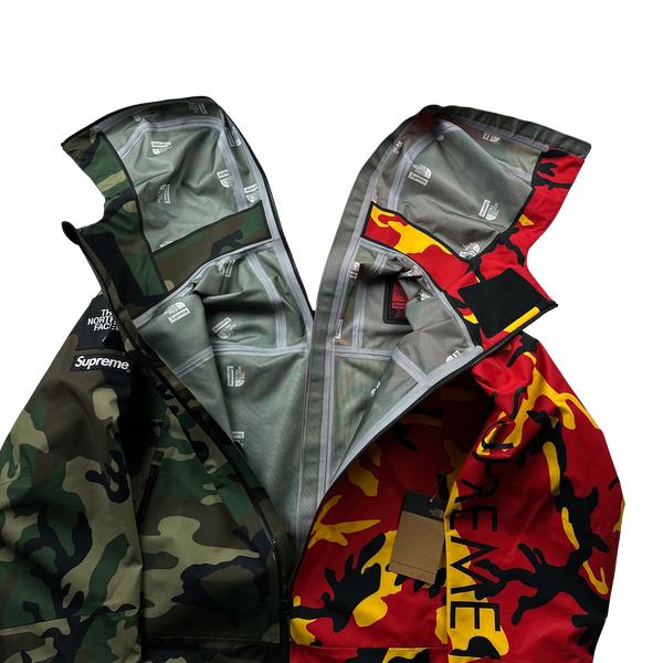 Supreme X North Face Split Camo Spellout Goretex Waterproof Jacket - XXL