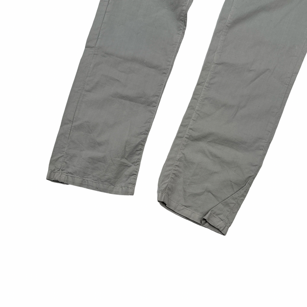 CP Company Grey Cotton Slim Fit Trousers - Medium