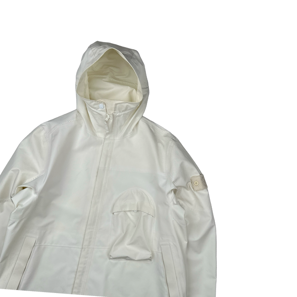 Stone Island 2018 White Tank Shield Multi Layer Ghost Piece Jacket - XL