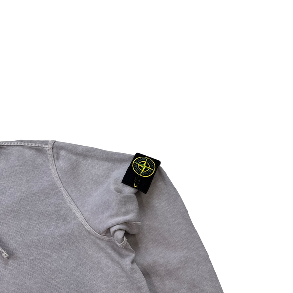 Stone Island 2018 Lilac Cotton Pullover Hoodie - Medium