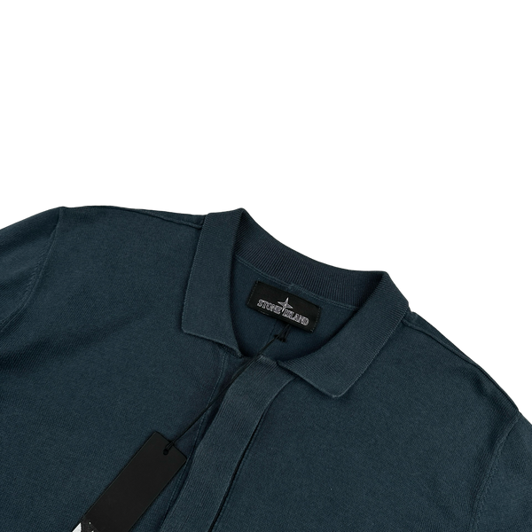 Stone Island 2018 Shadow Project Dark Turquoise Lightweight Buttoned Jumper - Medium