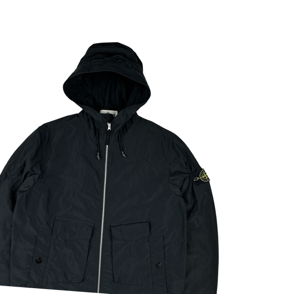 Stone Island 2021 Black Micro Reps Parka Jacket - Large