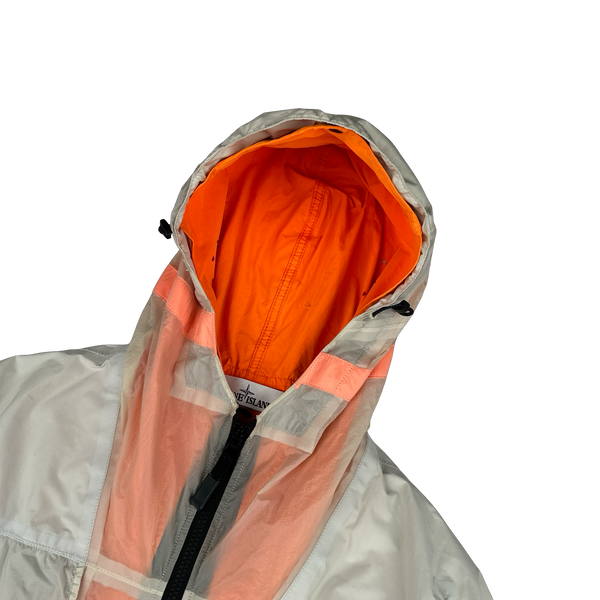 Stone Island 2016 Marina Reflective Spellout Mesh Dual Layer Jacket - Medium