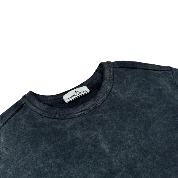Stone Island 2018 Black Frost Crewneck Sweatshirt - Large