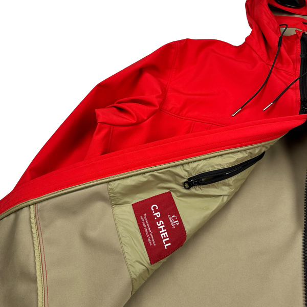 CP Company Red Soft Shell Goggle Jacket - XL