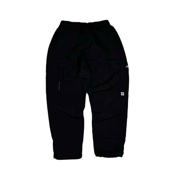 AAPE By A Bathing Ape Nylon Spellout Track Bottom Joggers - Small
