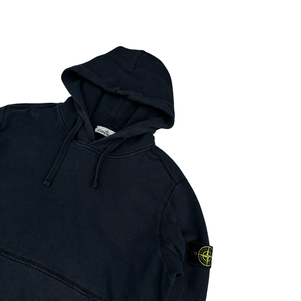 Stone Island Black Cotton Pullover Hoodie - XL