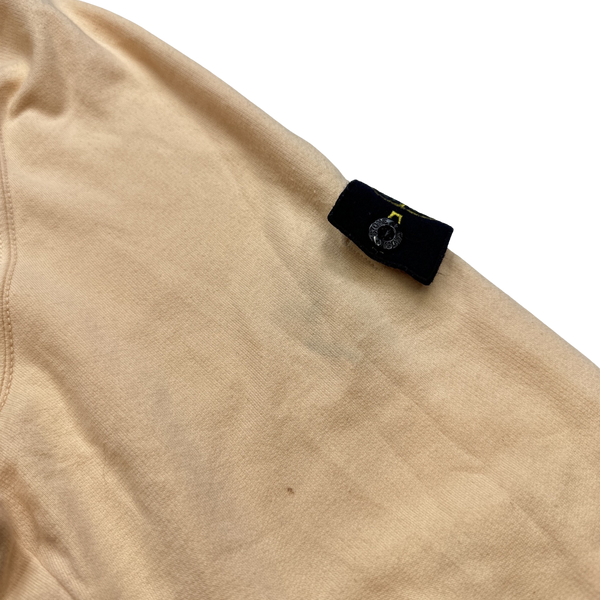 Stone Island Peach Cotton Roll Neck Sweatshirt - Large