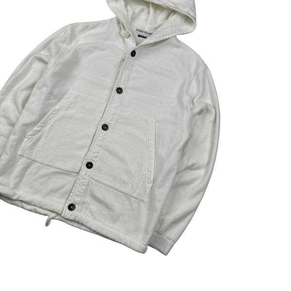 Stone Island Vintage 2000 Towelling Cotton Hoodie - Small