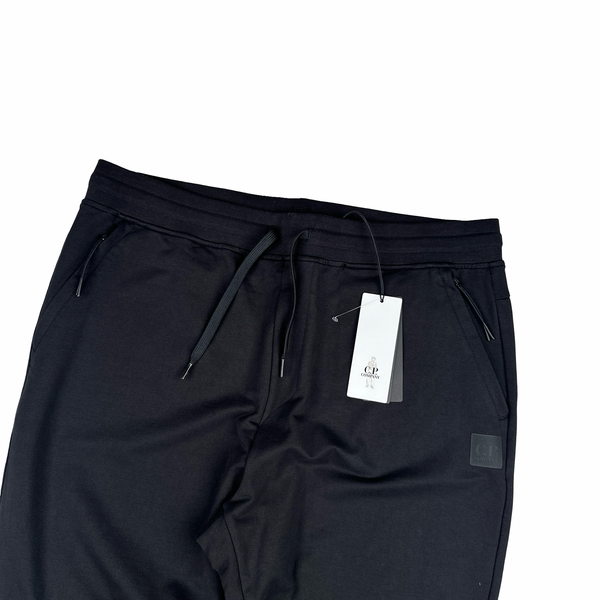CP Company Metropolis Black Cotton Logo Joggers - XL
