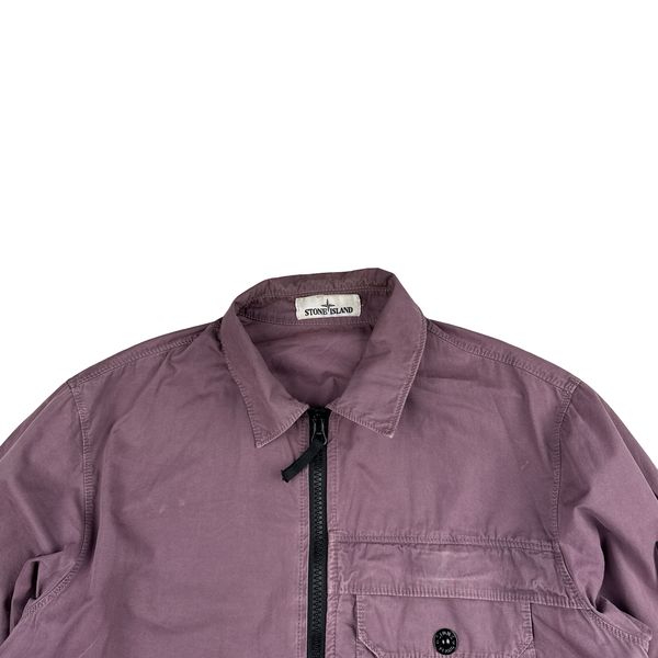 Stone Island 2020 Purple Zipped Overshirt - Large