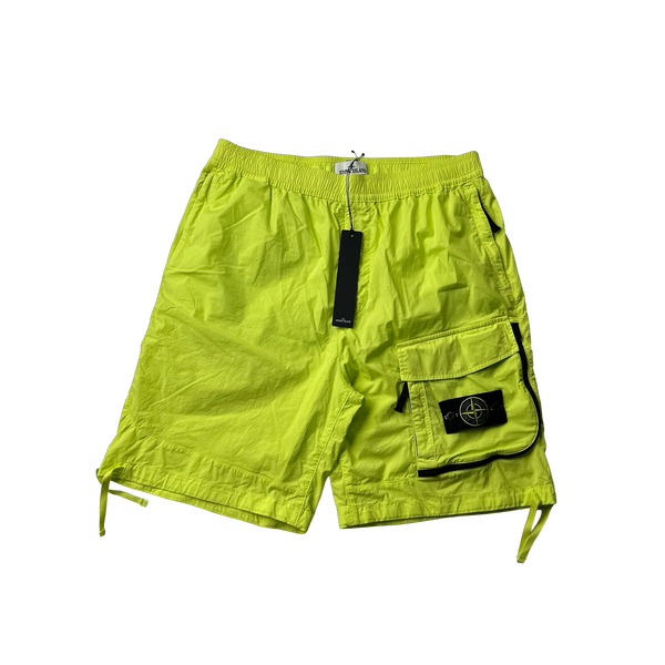 Stone Island 2016 Neon Yellow Cargo Shorts - 34"
