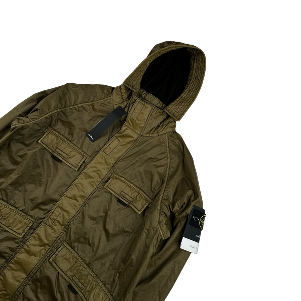 Stone Island 2018 Brown Lamy Flock Multipocket Jacket - Large
