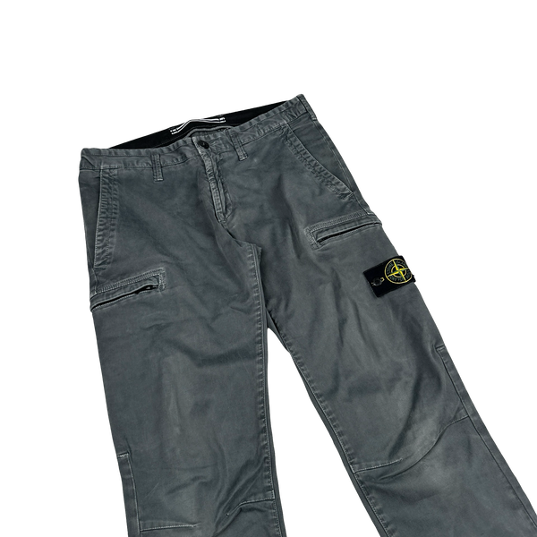 Stone Island 2019 Grey Cotton SK Cargo Trousers - 32"
