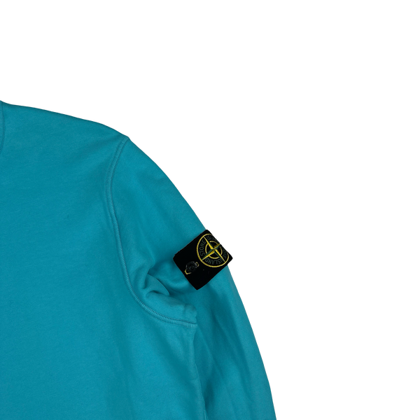 Stone Island 2023 Blue Crewneck Sweatshirt - Large