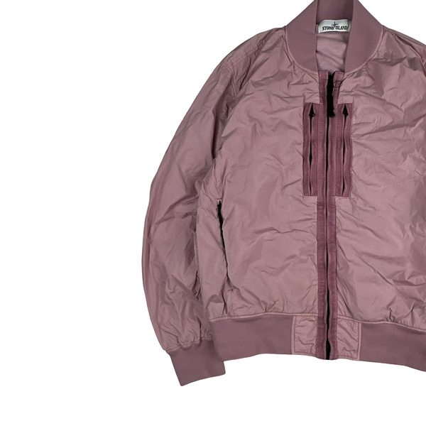 Stone Island 2017 Pink Garment Dyed Crinkle Reps Jacket - Medium
