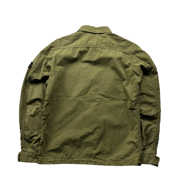 Stone Island 2019 Khaki Junior Cotton Zipped Overshirt - Age 14