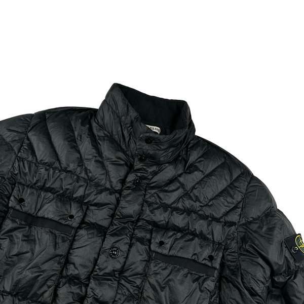 Stone Island Black Garment Dyed Down Puffer Jacket - 3XL