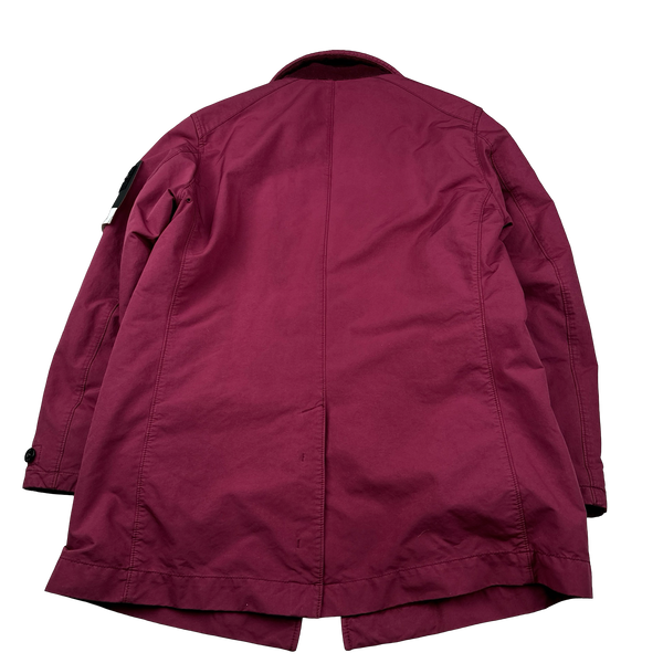 Stone Island 2018 Maroon Primaloft Lined David TC Trench Coat - XL