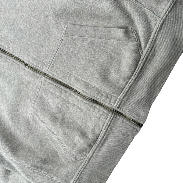 Ralph Lauren Heather Grey Zipped Hoodie - Large