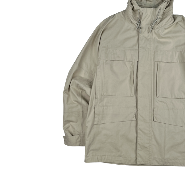 Stone Island 2024 Beige O-Ventile Ghost Zipped Hooded Multi Pocket Jacket - XL