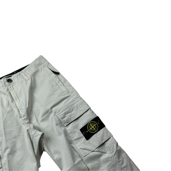 Stone Island White 2022 RE-T Cargo Trousers - 28"