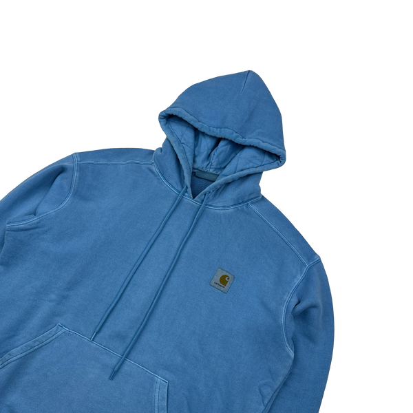 Carhartt Vista Blue Thick Cotton Patch Hoodie - Medium
