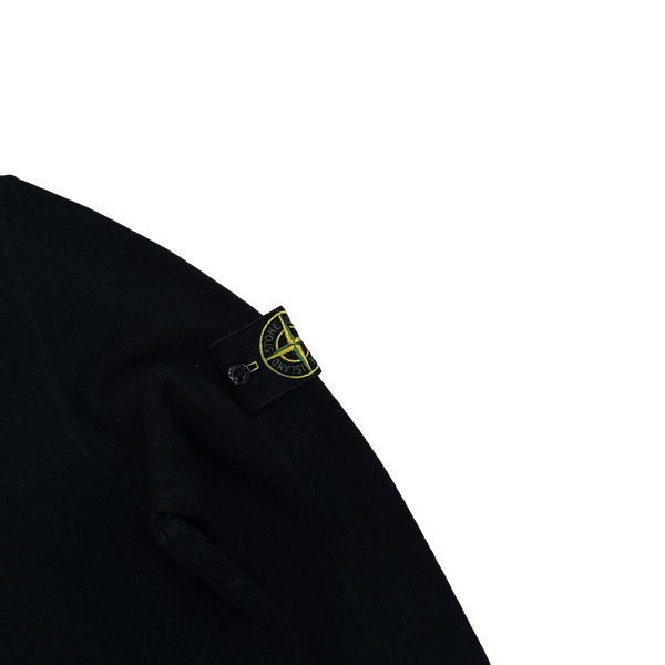 Stone Island 2016 Navy Wool Zipped Knitted Jumper - Small