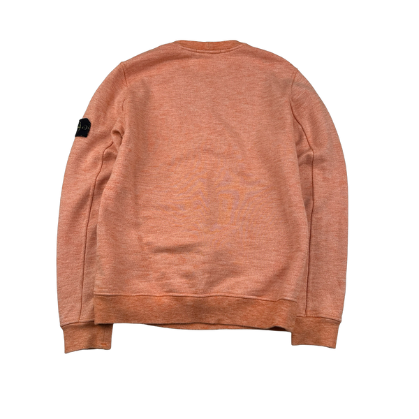 Stone Island Peach Marl Crewneck Sweatshirt - Small