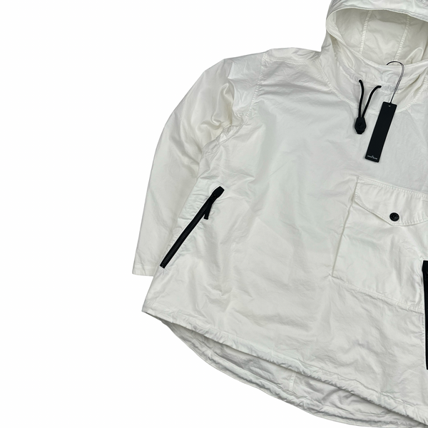 Stone Island 2022 White Oversized Supima Cotton Smock - XL - XXL