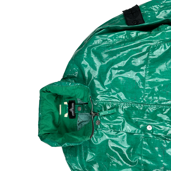 Stone Island 2022 Shadow Project Glass Poplin Double Face Print Jacket - Large