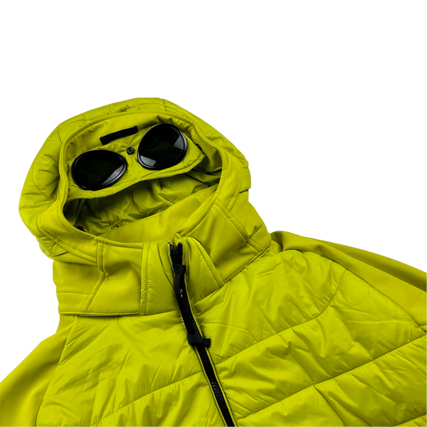 CP Company Yellow Hybrid Soft Shell Jacket - Large