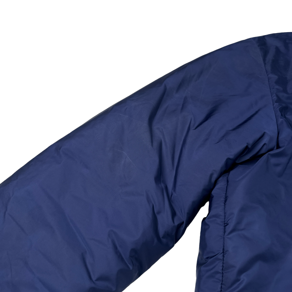 Prada Blue Reversible Triangle Tab Zipped Puffer Jacket - XL