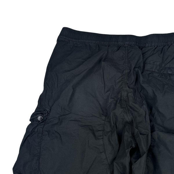 Stone Island 2019 LO Black Cotton Baggy Cargos - 34"