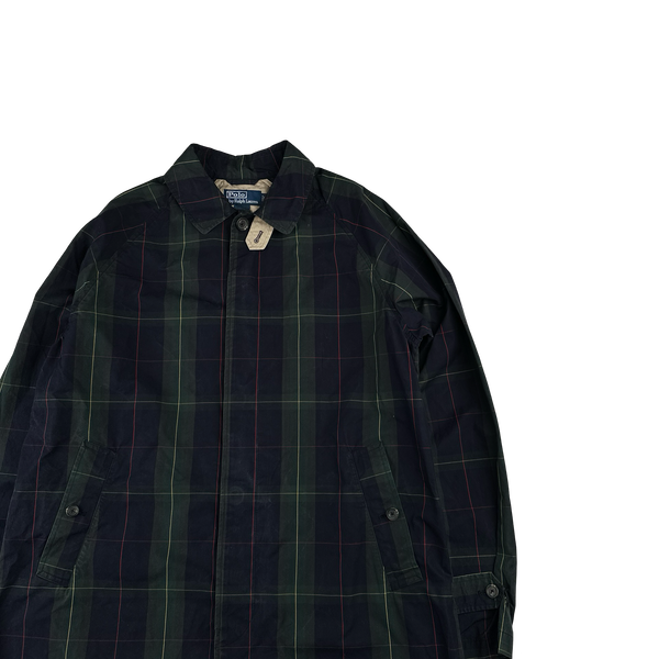 Ralph Lauren Plaid Cotton Long Jacket - Medium