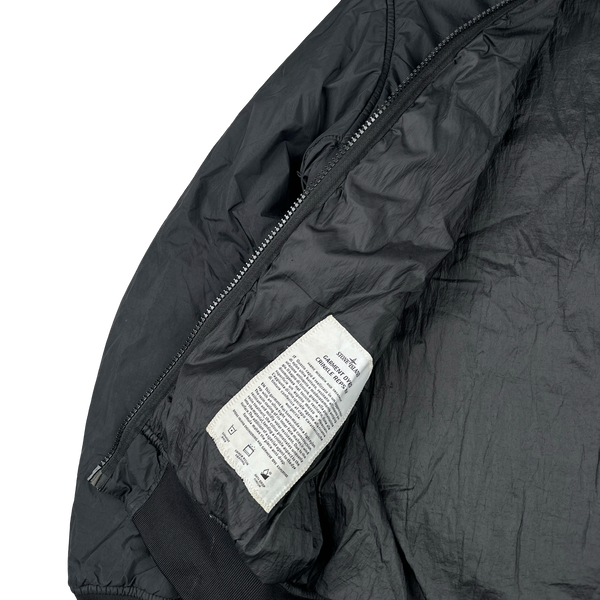 Stone Island 2019 Black Crinkle Reps NY Jacket - Large