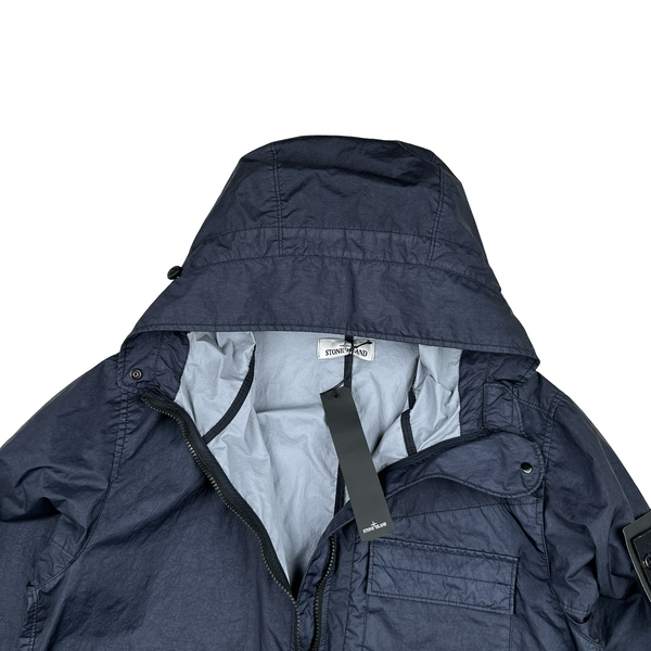 Stone Island 2022 Membrana 3L TC Navy Hooded Jacket - Medium