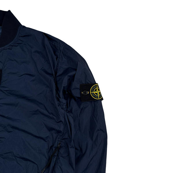 Stone Island 2017 Navy Garment Dyed Crinkle Reps Jacket - Medium