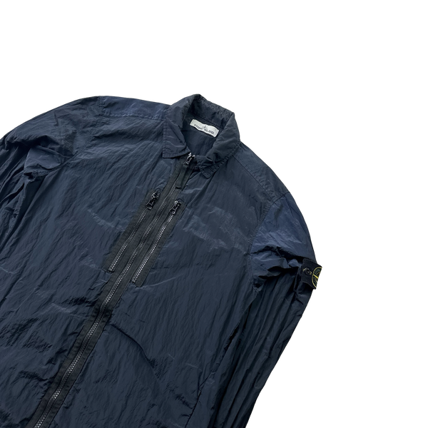 Stone Island 2017 Navy Nylon Metal Zipped Overshirt - Medium