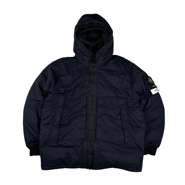 Stone Island 2022 Navy Opaque Nylon Twill Down-TC Bally Puffer Jacket - XXL