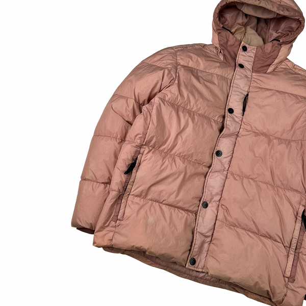 Stone Island 2016 Pink Crinkle Reps Down Puffer Jacket - 3XL