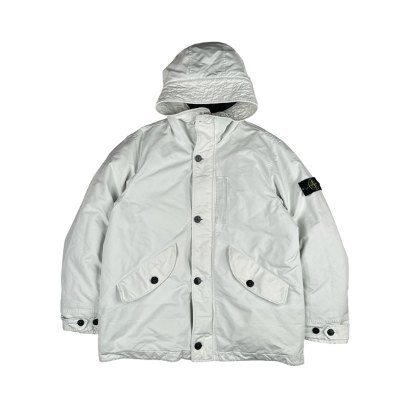 Stone Island 2022 White David TC Down Puffer Jacket - XXL