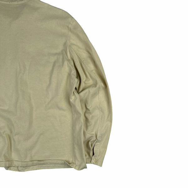 Stone Island 1998 Vintage Butter Yellow Cotton Overshirt - Medium