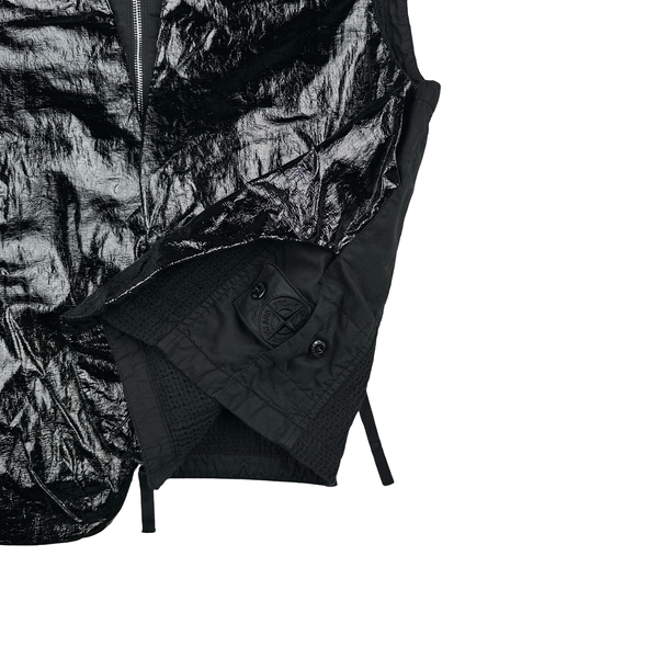 Stone Island 2022 Black Shadow Project Glass Linen Utility Vest - Large